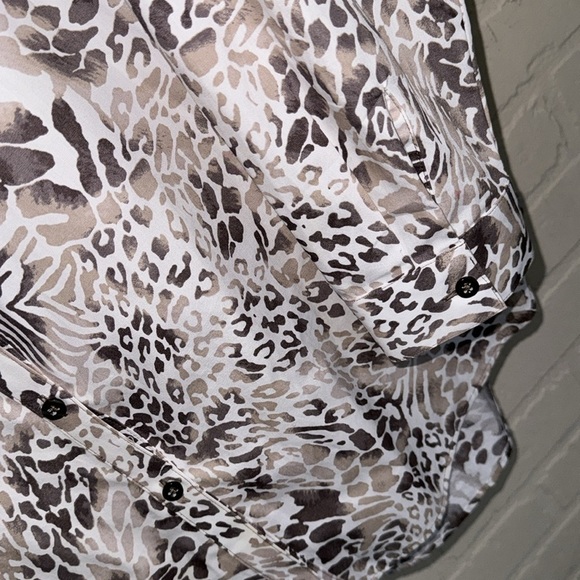 Chicos tunic shirt button down wrinkle‎ resistant cotton medium oversized - Picture 3 of 4